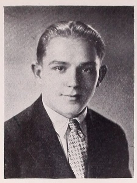 Yearbook portrait of Clayton Edward Moore, Fitchburg High School, class of 1926