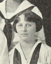 Frances H. Furber in the Girls Swimming Team photograph, 1923