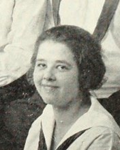Edith L. Colby in the Girls Swimming Team photograph, 1923