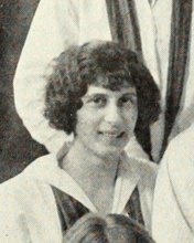Ruth Aronson in the Girls Swimming Team photograph, 1923