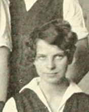 Hope Kelsey in the Girls Hockey photograph, 1927