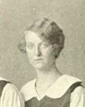 Evelyn Densten in the Girls Hockey photograph, 1927