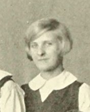 Lucienne Denise Wilkinson in the Girls Hockey photograph, 1927