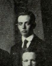 Robert Arnold Aubin in the Student Council photograph, 1916