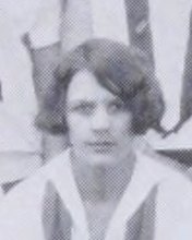 Darthea Davis Bryant in the Basketball Team photograph, 1925