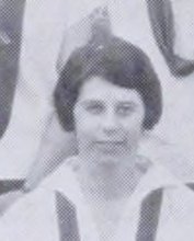 Shirley Elizabeth Eddy in the Basketball Team photograph, 1925