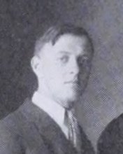 Albert Terkelsen in the Hockey Team photograph, 1925