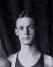 Charles Henry Phelps in the Swimming Team photograph, 1925
