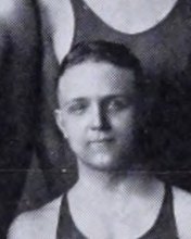 Philip Metcalf Perry in the Swimming Team photograph, 1925