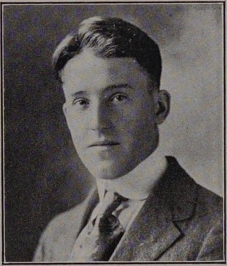 Yearbook portrait of John Henry Doherty, Malden High School, class of 1919