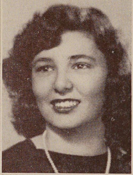 Portrait of Bernice Modesto, New Bedford Vocational School, class of 1944