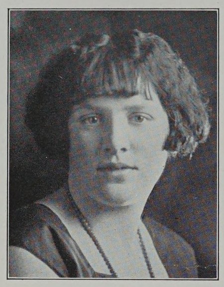 Yearbook portrait of Eunice Dexter Johnson, Newburyport High School, class of 1924