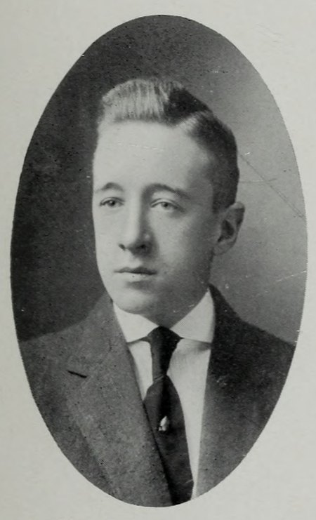 Yearbook portrait of Frank Vernon Russell, Newburyport High School, class of 1913