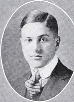 Yearbook portrait of Calvin Babbitt Smith, Newton High School, class of 1915