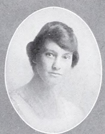 Yearbook portrait of Doris Nelson, Newton High School, class of 1915