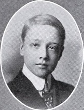 Yearbook portrait of Frederick Thatcher Burrows, Newton High School, class of 1915