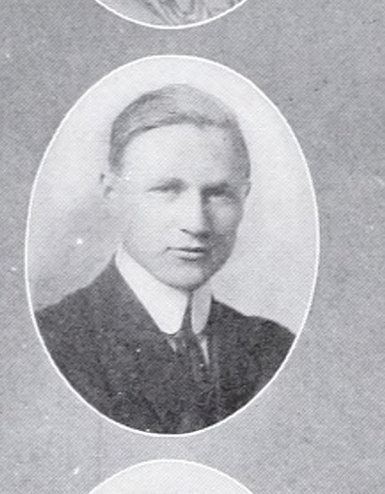 Yearbook portrait of Paul Faxon, Newton High School, class of 1915