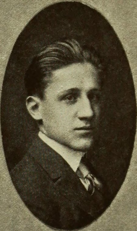 Yearbook portrait of Damon Everett Jones, Newton High School, class of 1917