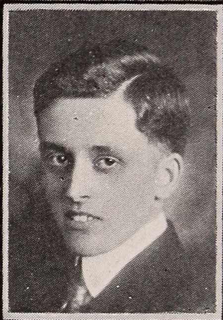 Yearbook portrait of Dana Hamlin Barber, Newton High School, class of 1920