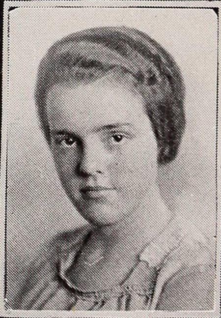 Yearbook portrait of Editha Ewing, Newton High School, class of 1920