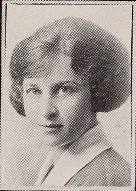 Yearbook portrait of Loretta Hughes, Newton High School, class of 1920