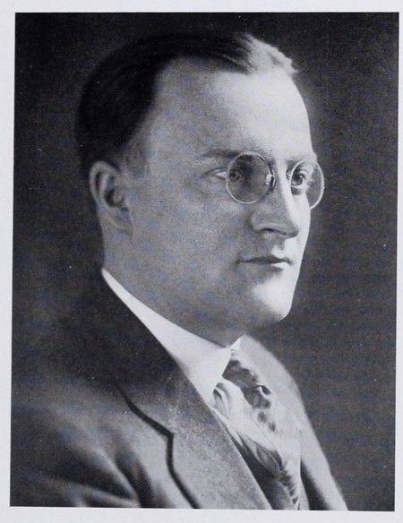 Portrait of Paul E. Elicker, Newton High School, principal, 1928
