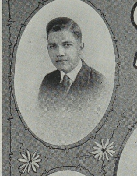 Yearbook portrait of Bernard O'Connor, Somerville High School, class of 1922