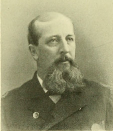 Portrait of Melville C. Parkhurst, Representative Men of Somerville, 1898, somerville city official (chief of police.), 1898