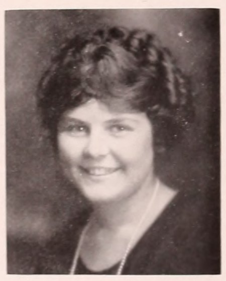 Beatrice Alice Mary Webber in the 1923 Fitchburg Normal School yearbook