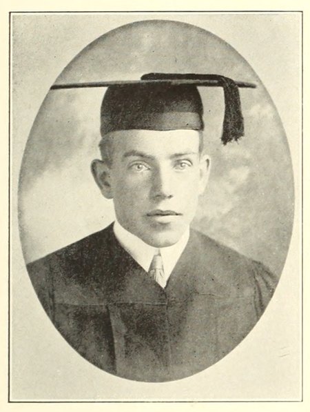 Yearbook portrait of D. Philip Stevens, Springfield Central High School, class of 1915